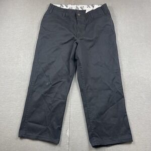 Vintage Ben Davis Pants Mens 36x26 Black 694 Canvas Wide Leg Straight Work Wear